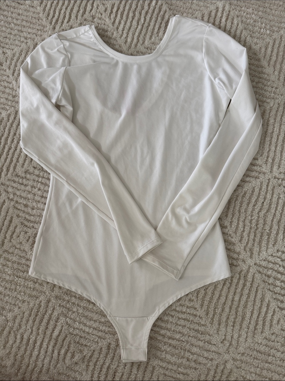 Spanx Women's White Long-Sleeve Bodysuit